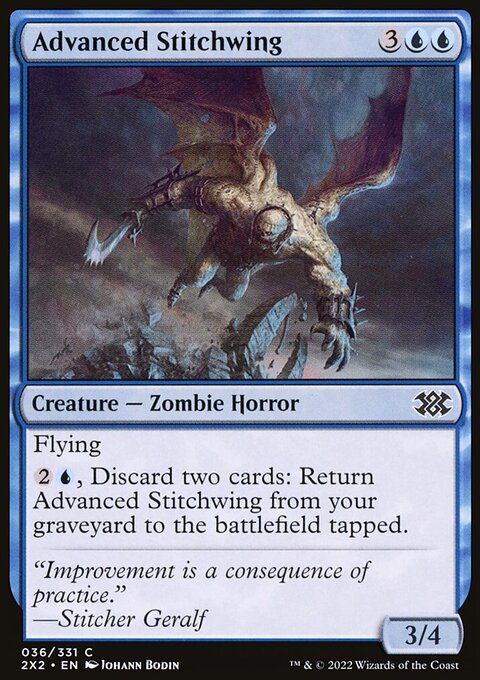 Advanced Stitchwing, Double Masters 2022 #36, Magic: The Gathering card
