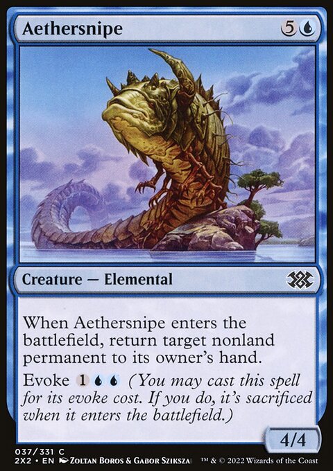 Aethersnipe, Double Masters 2022 #37, Magic: The Gathering card