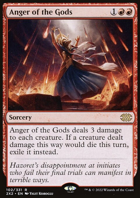 Anger of the Gods, Double Masters 2022 #102, Magic: The Gathering card