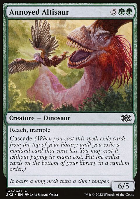 Annoyed Altisaur, Double Masters 2022 #134, Magic: The Gathering card