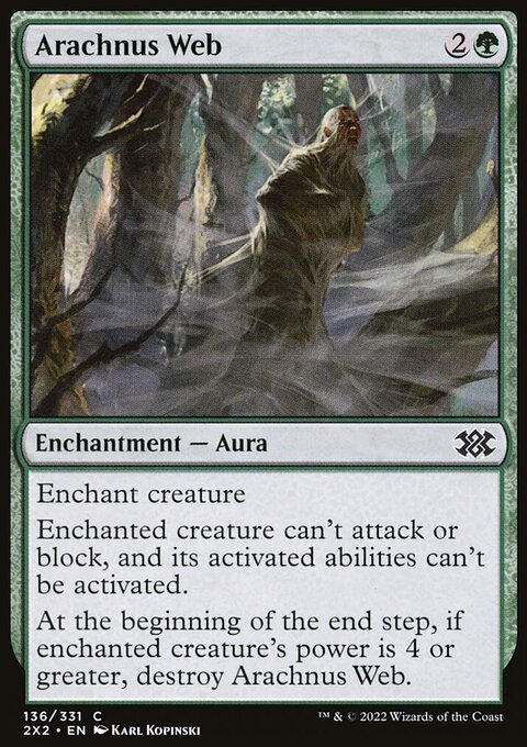 Arachnus Web, Double Masters 2022 #136, Magic: The Gathering card