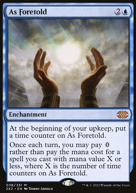 As Foretold, Double Masters 2022 #38, Magic: The Gathering card