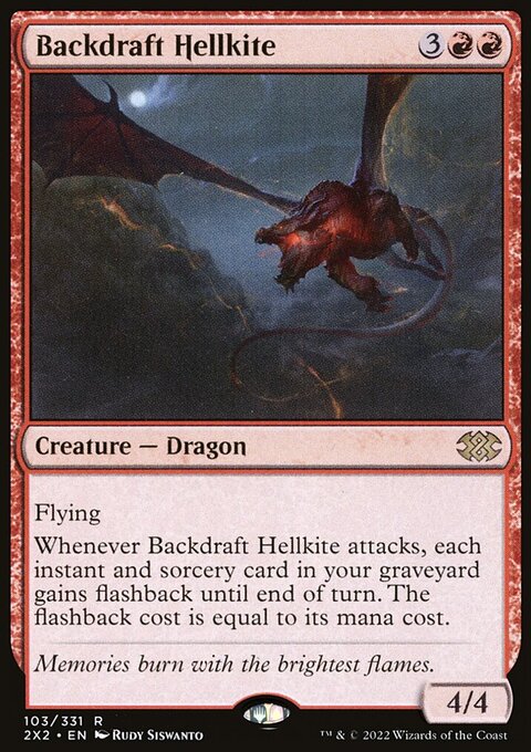 Backdraft Hellkite, Double Masters 2022 #103, Magic: The Gathering card