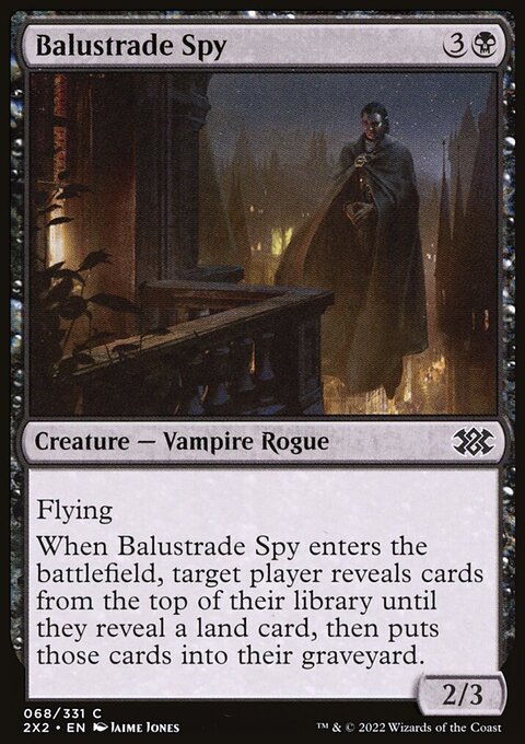 Balustrade Spy, Double Masters 2022 #68, Magic: The Gathering card