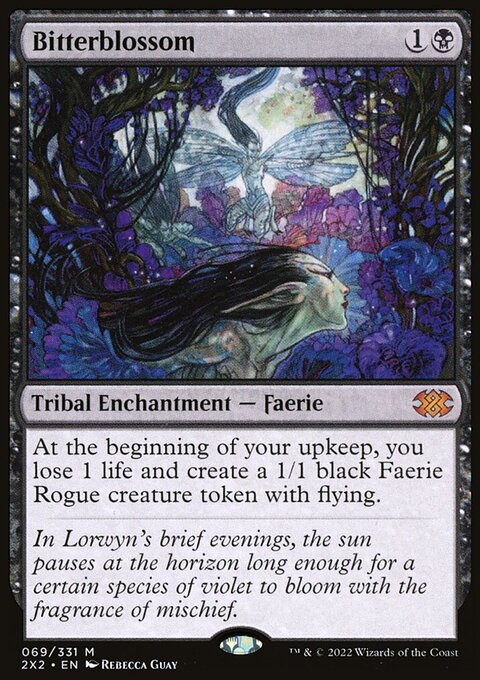 Bitterblossom, Double Masters 2022 #69, Magic: The Gathering card