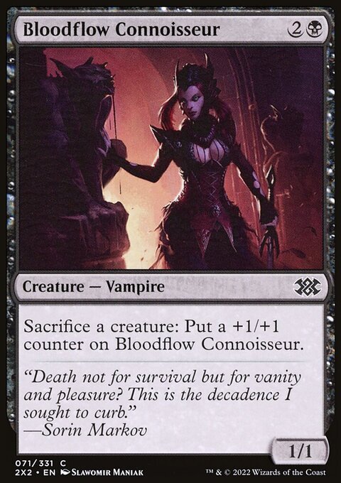 Bloodflow Connoisseur, Double Masters 2022 #71, Magic: The Gathering card