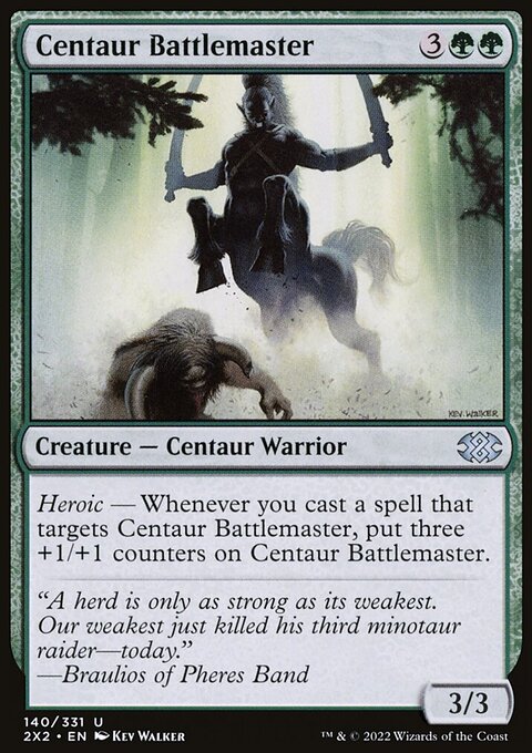Centaur Battlemaster, Double Masters 2022 #140, Magic: The Gathering card