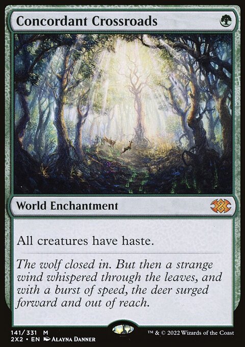 Concordant Crossroads, Double Masters 2022 #141, Magic: The Gathering card