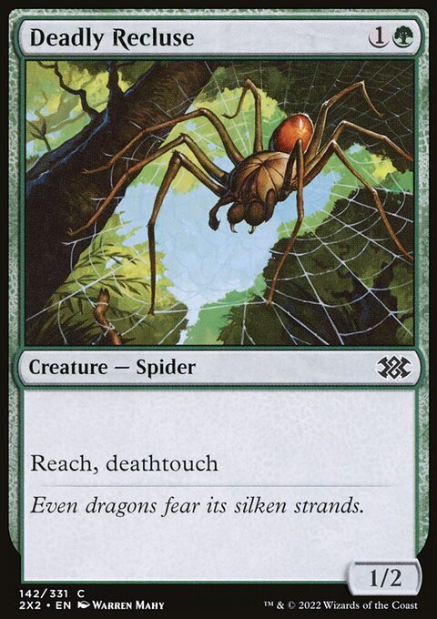 Deadly Recluse, Double Masters 2022 #142, Magic: The Gathering card
