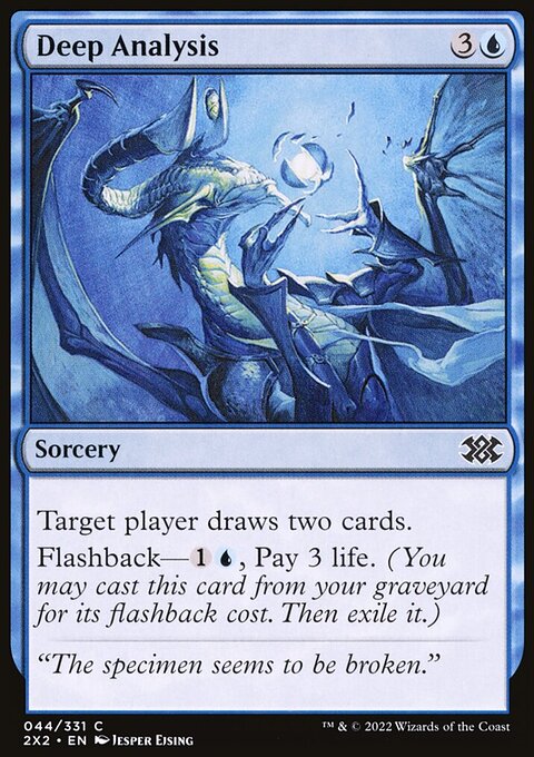 Deep Analysis, Double Masters 2022 #44, Magic: The Gathering card