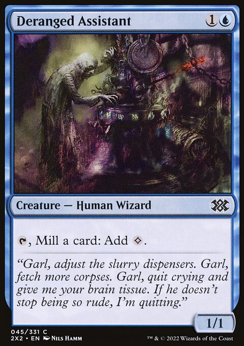 Deranged Assistant, Double Masters 2022 #45, Magic: The Gathering card