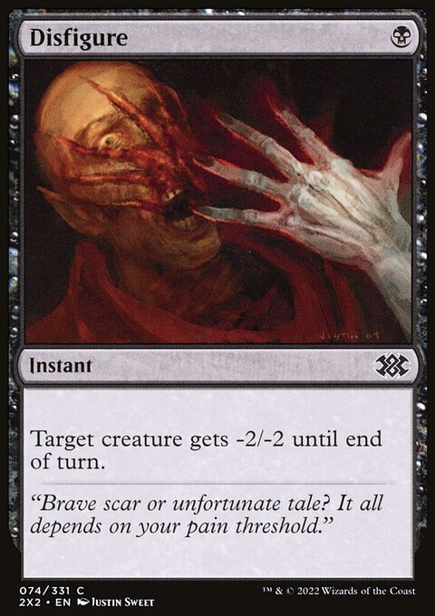 Disfigure, Double Masters 2022 #74, Magic: The Gathering card