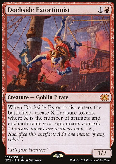 Dockside Extortionist, Double Masters 2022 #107, Magic: The Gathering card