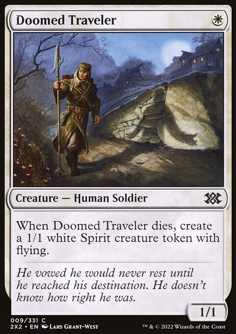 Doomed Traveler, Double Masters 2022 #9, Magic: The Gathering card