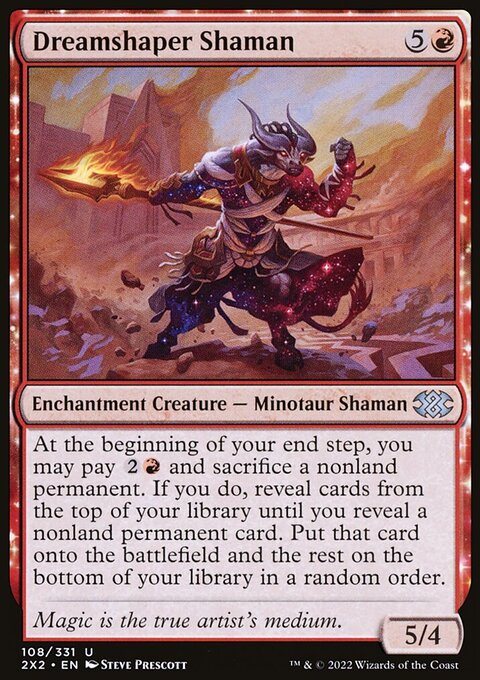 Dreamshaper Shaman, Double Masters 2022 #108, Magic: The Gathering card
