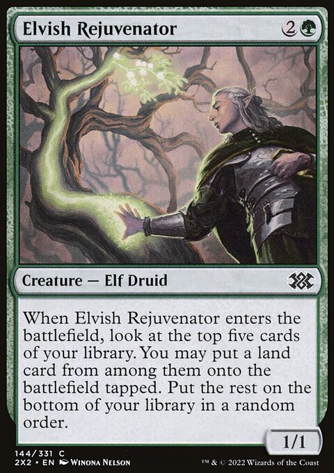 Elvish Rejuvenator, Double Masters 2022 #144, Magic: The Gathering card