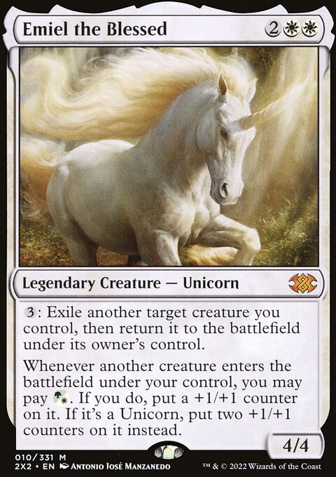 Emiel the Blessed, Double Masters 2022 #10, Magic: The Gathering card