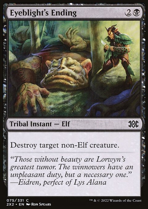 Eyeblight's Ending, Double Masters 2022 #75, Magic: The Gathering card
