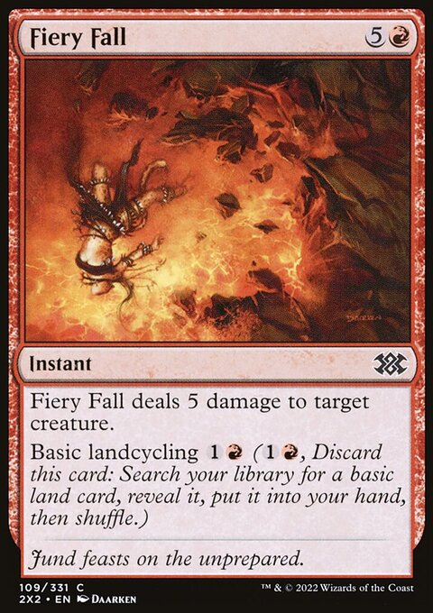 Fiery Fall, Double Masters 2022 #109, Magic: The Gathering card
