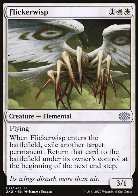 Flickerwisp, Double Masters 2022 #11, Magic: The Gathering card