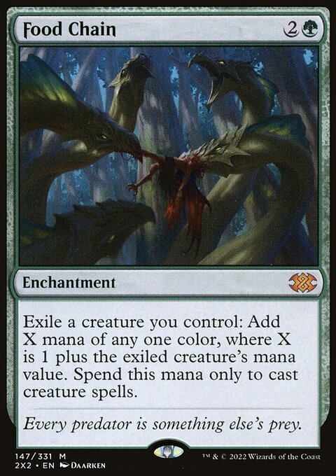 Food Chain, Double Masters 2022 #147, Magic: The Gathering card