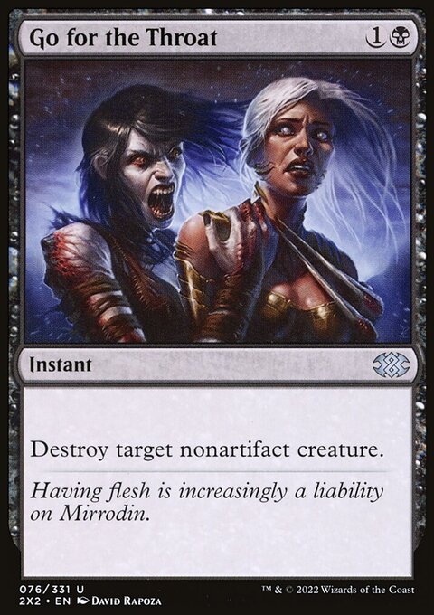 Go for the Throat, Double Masters 2022 #76, Magic: The Gathering card