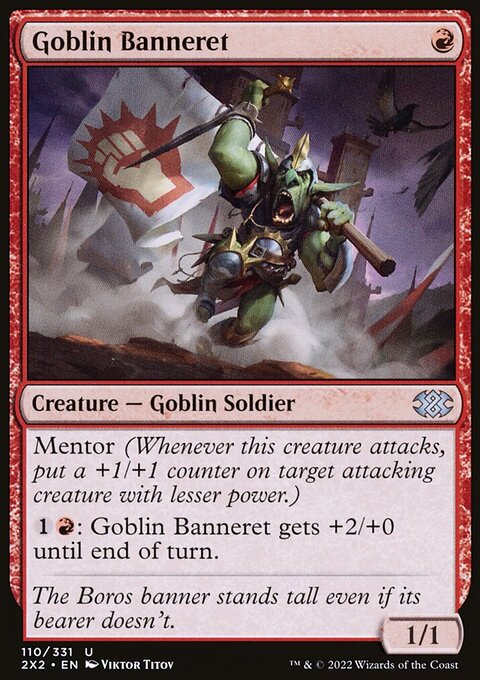 Goblin Banneret, Double Masters 2022 #110, Magic: The Gathering card