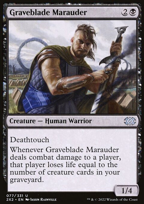 Graveblade Marauder, Double Masters 2022 #77, Magic: The Gathering card