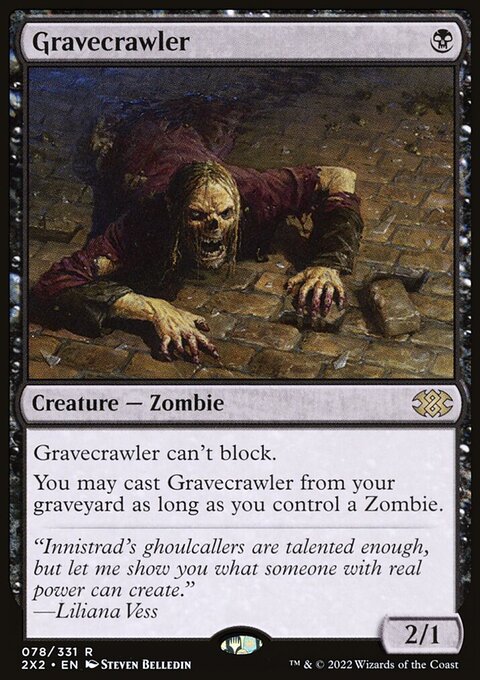 Gravecrawler, Double Masters 2022 #78, Magic: The Gathering card