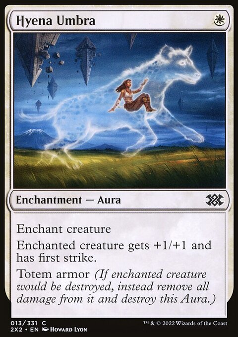 Hyena Umbra, Double Masters 2022 #13, Magic: The Gathering card