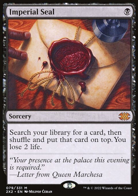 Imperial Seal, Double Masters 2022 #79, Magic: The Gathering card