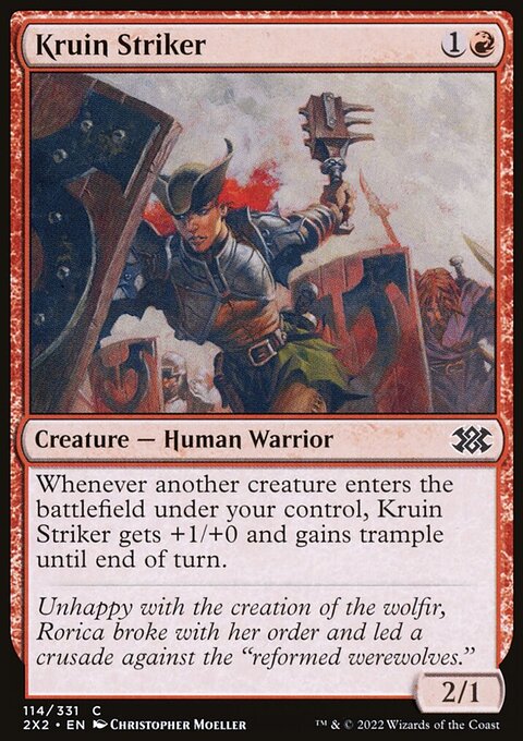 Kruin Striker, Double Masters 2022 #114, Magic: The Gathering card