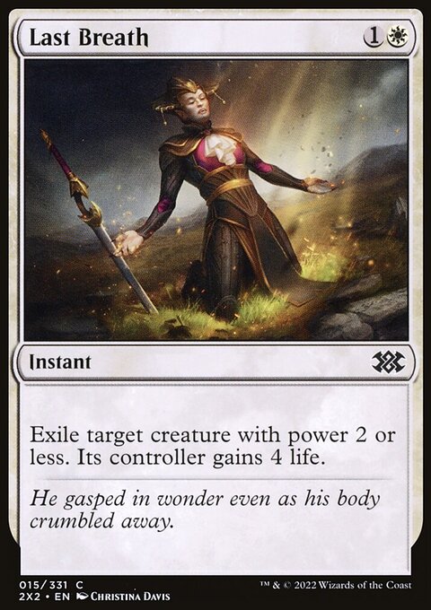 Last Breath, Double Masters 2022 #15, Magic: The Gathering card