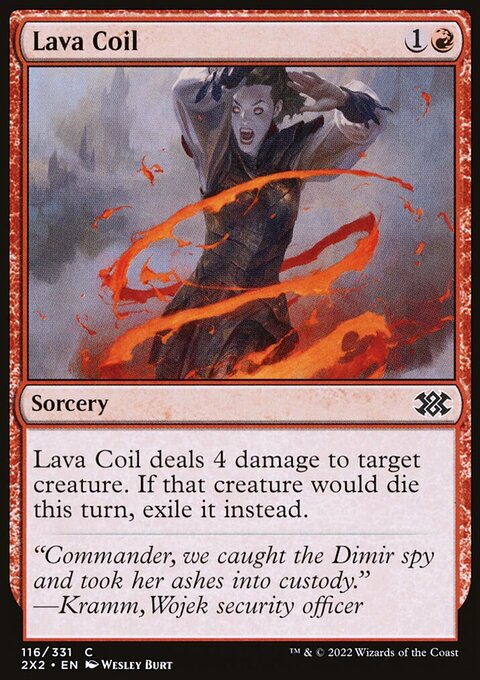 Lava Coil, Double Masters 2022 #116, Magic: The Gathering card