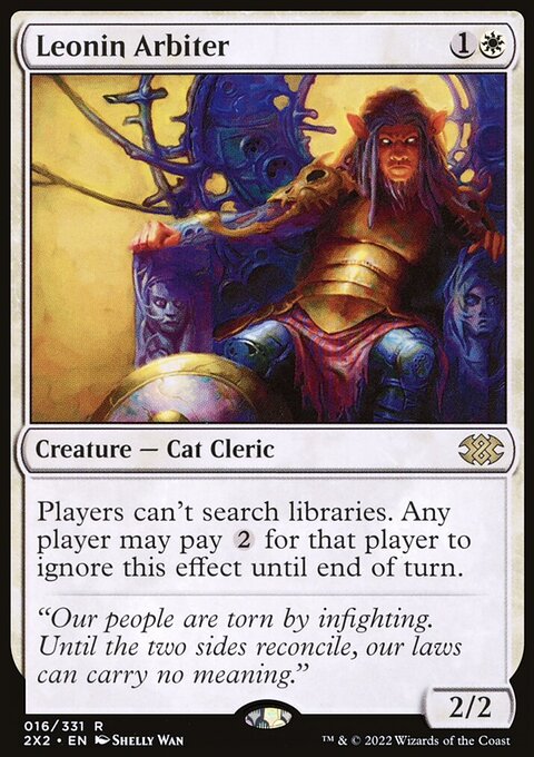Leonin Arbiter, Double Masters 2022 #16, Magic: The Gathering card