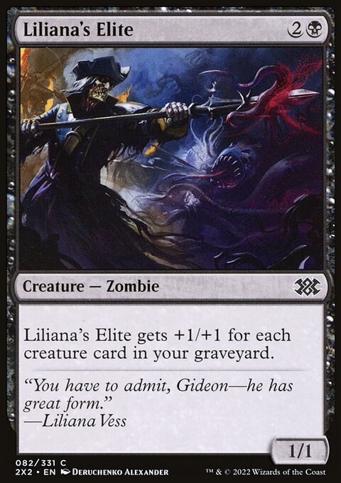 Liliana's Elite, Double Masters 2022 #82, Magic: The Gathering card