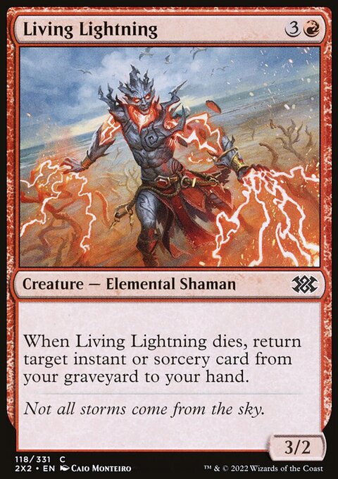 Living Lightning, Double Masters 2022 #118, Magic: The Gathering card