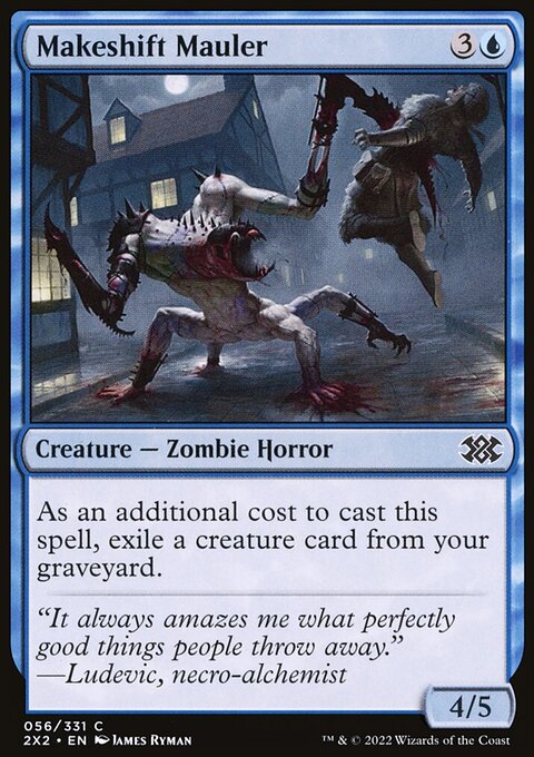 Makeshift Mauler, Double Masters 2022 #56, Magic: The Gathering card