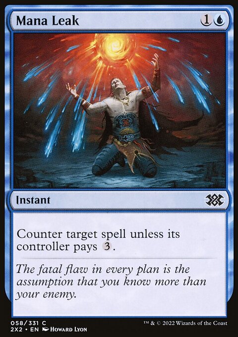 Mana Leak, Double Masters 2022 #58, Magic: The Gathering card