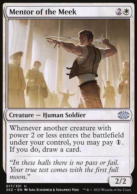 Mentor of the Meek, Double Masters 2022 #17, Magic: The Gathering card