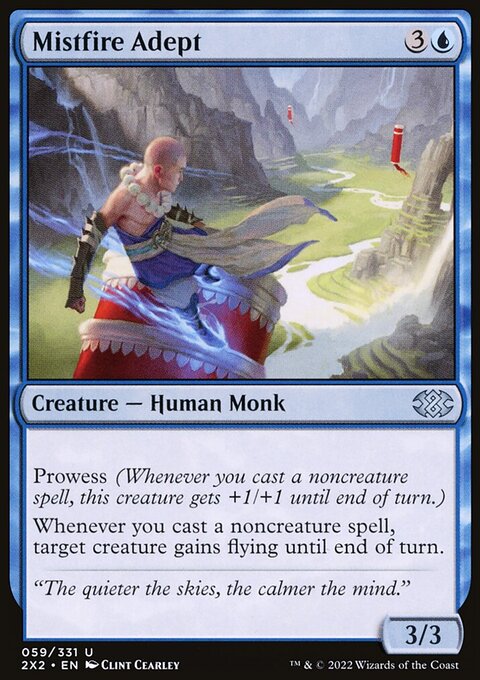 Mistfire Adept, Double Masters 2022 #59, Magic: The Gathering card