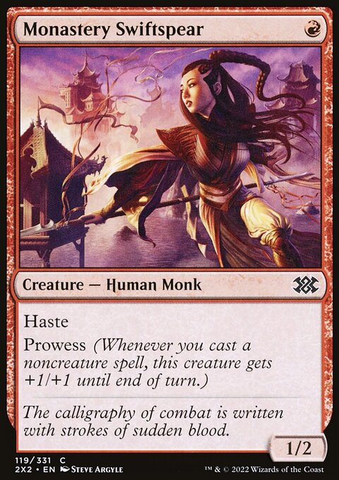 Monastery Swiftspear, Double Masters 2022 #119, Magic: The Gathering card
