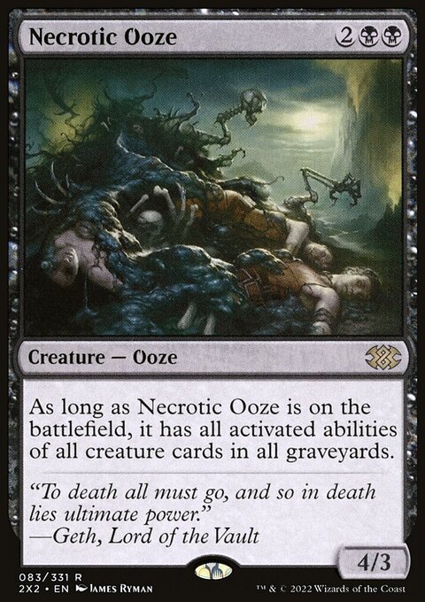 Necrotic Ooze, Double Masters 2022 #83, Magic: The Gathering card