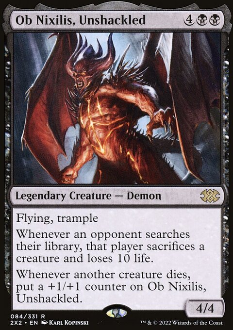 Ob Nixilis, Unshackled, Double Masters 2022 #84, Magic: The Gathering card