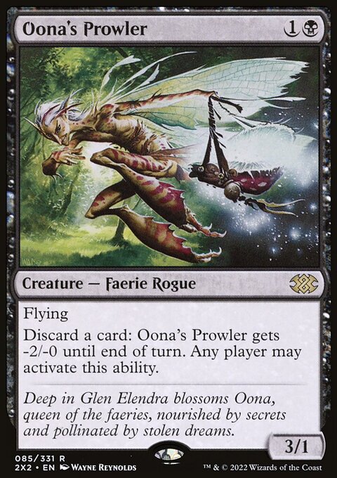 Oona's Prowler, Double Masters 2022 #85, Magic: The Gathering card