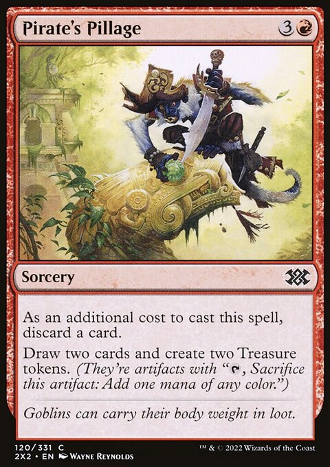 Pirate's Pillage, Double Masters 2022 #120, Magic: The Gathering card