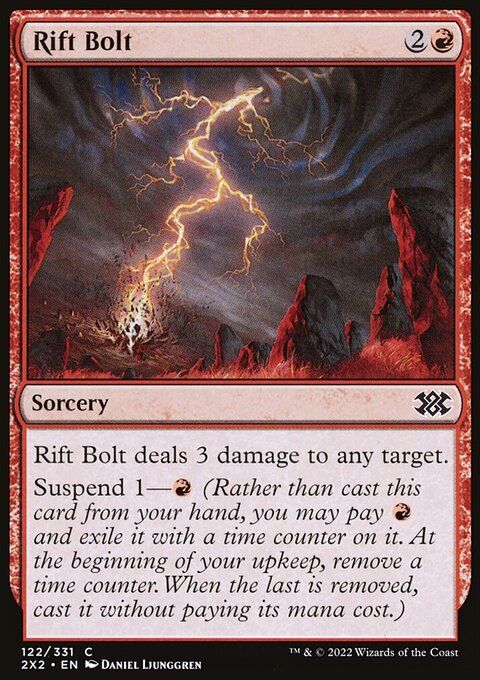 Rift Bolt, Double Masters 2022 #122, Magic: The Gathering card