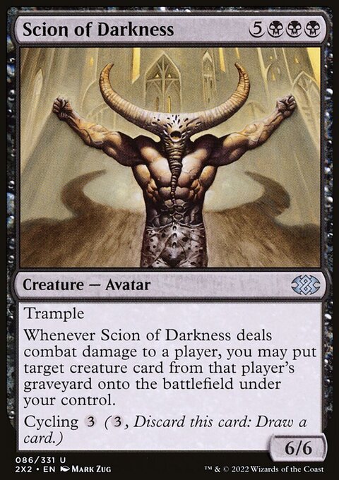 Scion of Darkness, Double Masters 2022 #86, Magic: The Gathering card