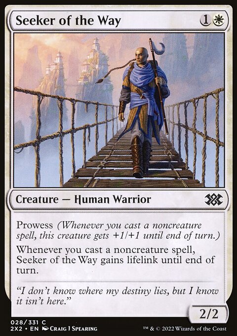 Seeker of the Way, Double Masters 2022 #28, Magic: The Gathering card
