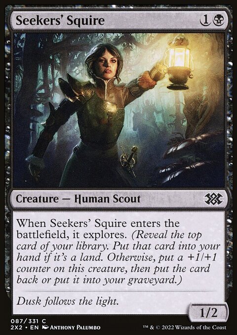 Seekers' Squire, Double Masters 2022 #87, Magic: The Gathering card